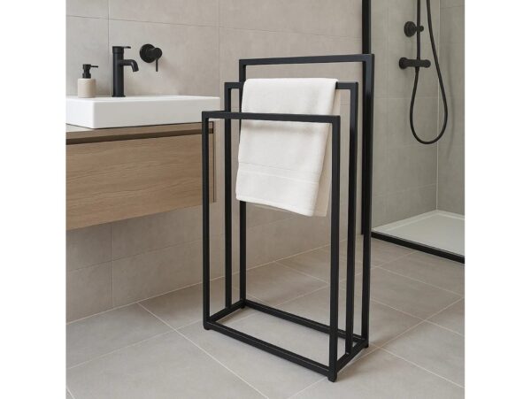STOJAK ŁAZIENKOWY NA RĘCZNIKI 3 POZIOMY 86x44x21cm