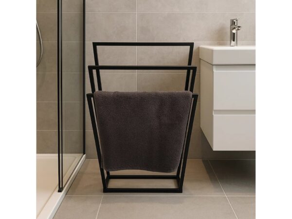 STOJAK ŁAZIENKOWY NA RĘCZNIKI 3 POZIOMY 86x44x21cm