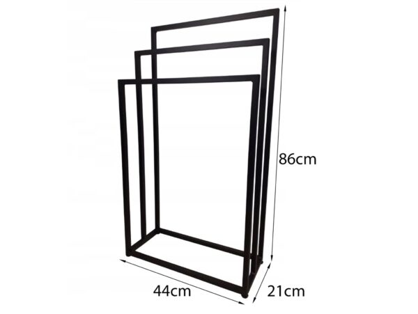 STOJAK ŁAZIENKOWY NA RĘCZNIKI 3 POZIOMY 86x44x21cm
