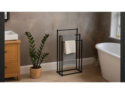 STOJAK ŁAZIENKOWY NA RĘCZNIKI 3 POZIOMY 86x44x21cm - typ 2