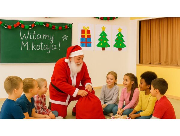 STRÓJ MIKOŁAJA KOSTIUM ŚWIĘTA ZESTAW 5 ELEMENTÓW