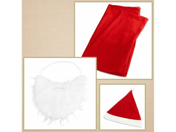 STRÓJ MIKOŁAJA KOSTIUM ŚWIĘTA ZESTAW 5 ELEMENTÓW