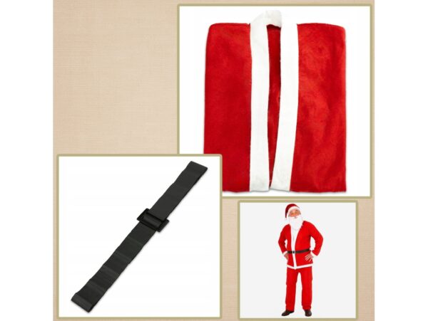 STRÓJ MIKOŁAJA KOSTIUM ŚWIĘTA ZESTAW 5 ELEMENTÓW