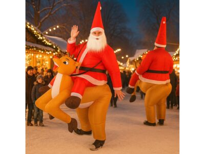 STRÓJ MIKOŁAJA NA RENIFERZE