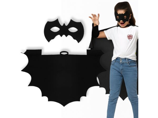 STRÓJ PRZEBRANIE NIETOPERZ PELERYNA 130x100 + MASKA