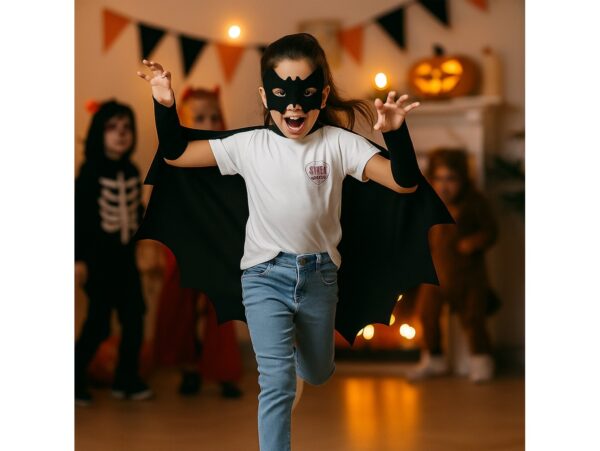 STRÓJ PRZEBRANIE NIETOPERZ PELERYNA 130x100 + MASKA