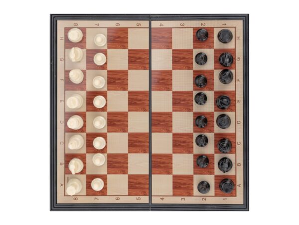 SZACHY MAGNETYCZNE 2W1 PODRÓŻNE 18x18CM