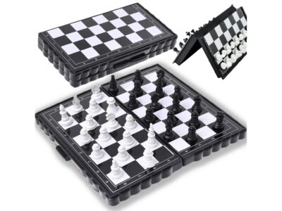 SZACHY WARCABY MAGNETYCZNE 2W1 PODRÓŻNE MINI