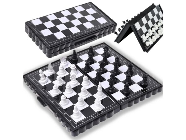 SZACHY WARCABY MAGNETYCZNE 2W1 PODRÓŻNE MINI