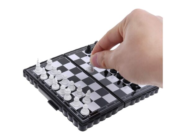 SZACHY WARCABY MAGNETYCZNE 2W1 PODRÓŻNE MINI