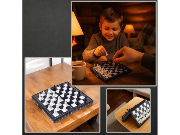 SZACHY WARCABY MAGNETYCZNE 2W1 PODRÓŻNE MINI