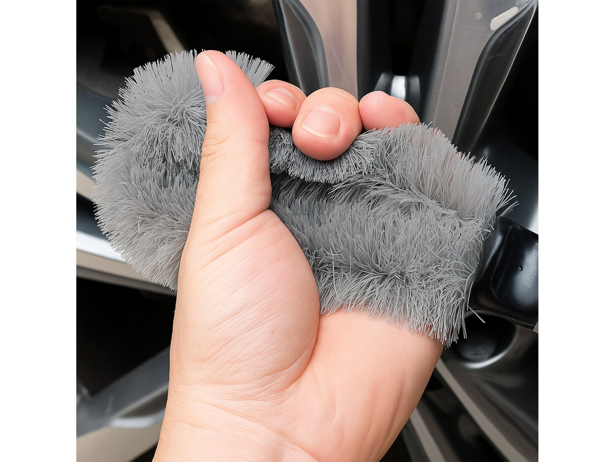 SZCZOTKA DO MYCIA FELG - szary