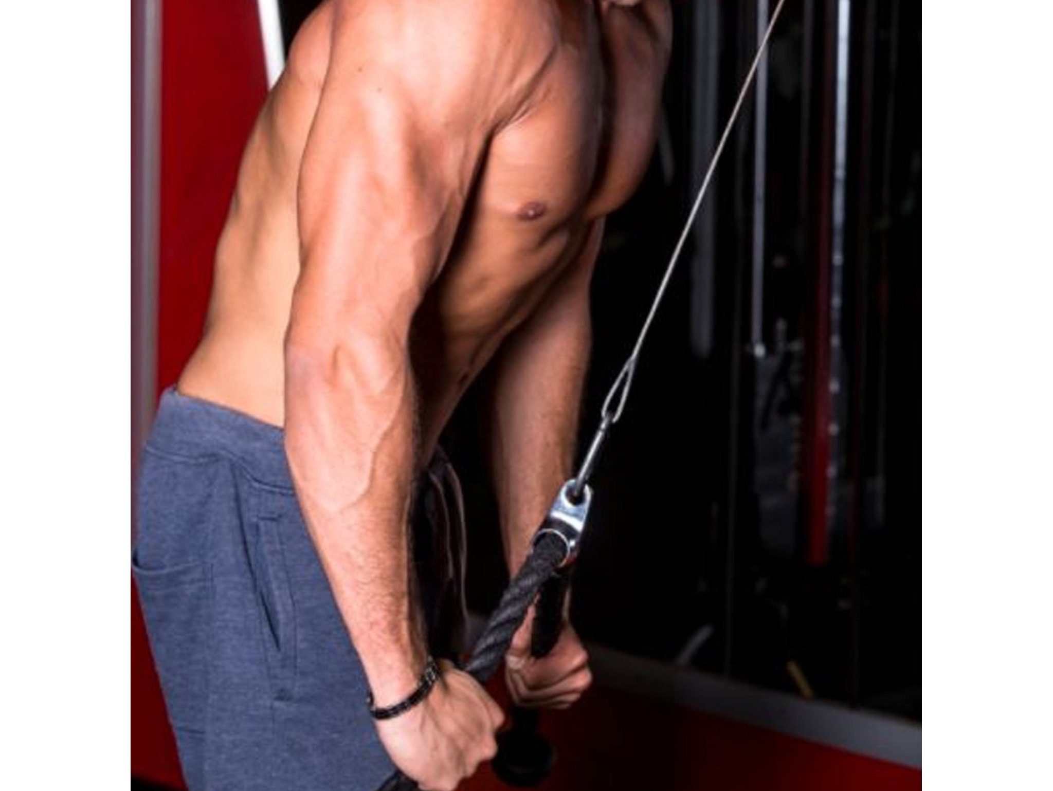 SZNUR UCHWYT LINA DO WYCIĄGU ATLASU NA TRICEPS