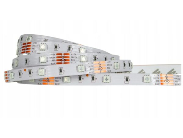 TAŚMA LED WODOODPORNA RGB 5M +PILOT ZASILACZ