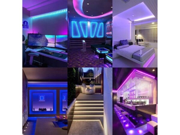 TAŚMA LED WODOODPORNA RGB 5M +PILOT ZASILACZ