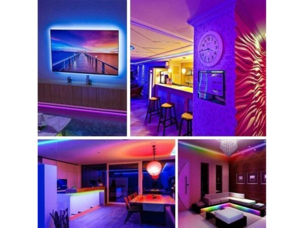 TAŚMA LED WODOODPORNA RGB 5M +PILOT ZASILACZ