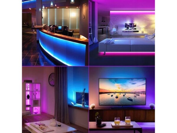 TAŚMA LED WODOODPORNA RGB 5M +PILOT ZASILACZ