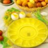 TALERZ NA JAJKA PLASTIKOWY 30CM - żółty