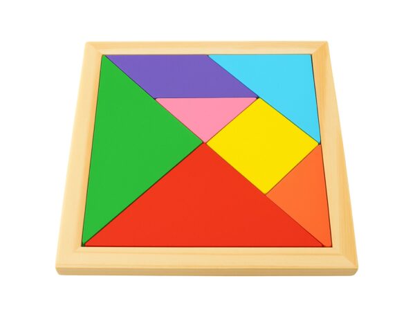 TANGRAM GRA LOGICZNA UKŁADANKA KLOCKI DREWNIANE