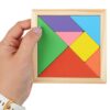TANGRAM GRA LOGICZNA UKŁADANKA KLOCKI DREWNIANE