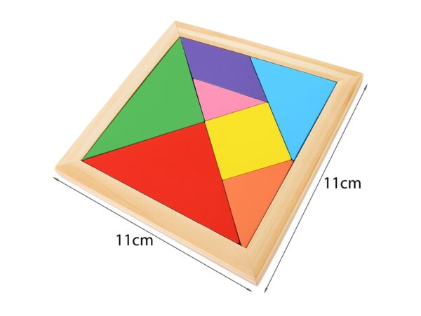 TANGRAM GRA LOGICZNA UKŁADANKA KLOCKI DREWNIANE