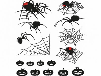 TATUAŻE TYMCZASOWE HALLOWEEN PRZEBRANIE - pająki