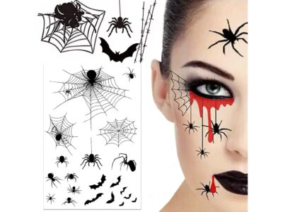 TATUAŻE TYMCZASOWE HALLOWEEN PRZEBRANIE - pająki