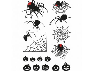 TATUAŻE TYMCZASOWE HALLOWEEN PRZEBRANIE - pająki