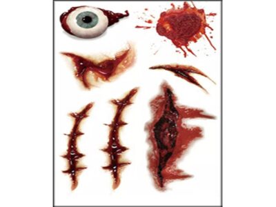 TATUAŻE TYMCZASOWE HALLOWEEN PRZEBRANIE - rany