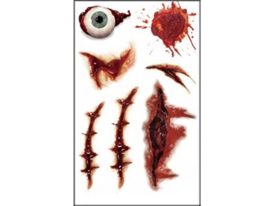 TATUAŻE TYMCZASOWE HALLOWEEN PRZEBRANIE - rany