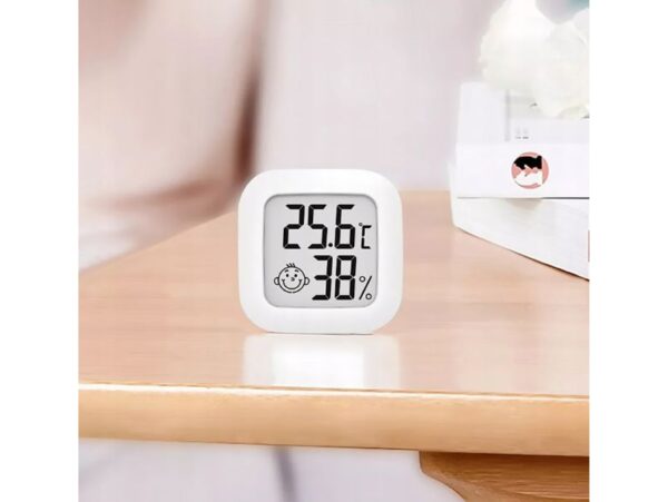 TERMOMETR HIGROMETR POKOJOWY SAMOPRZYLEPNY - biały 4SZT