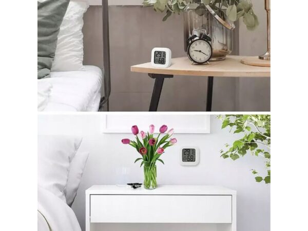 TERMOMETR HIGROMETR POKOJOWY SAMOPRZYLEPNY - biały 4SZT