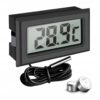 TERMOMETR LCD Z SONDA - czarny