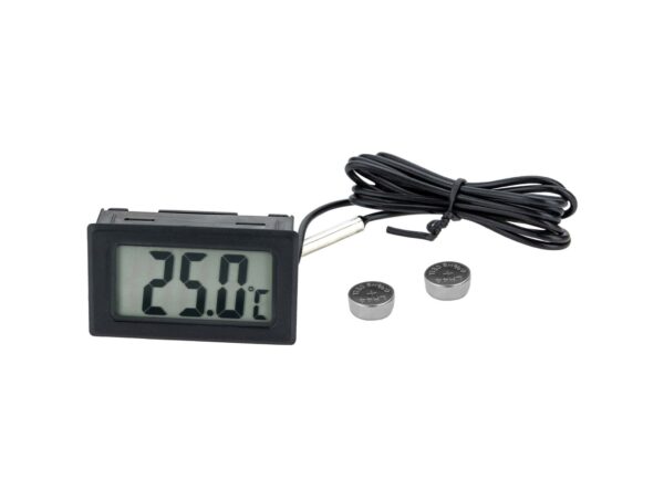 TERMOMETR LCD Z SONDA - czarny
