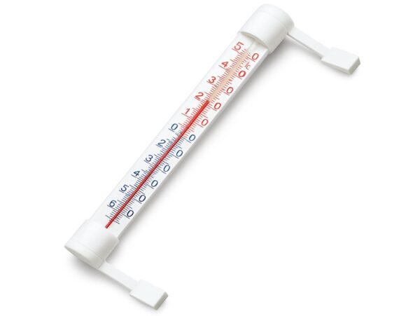 TERMOMETR OKIENNY ZAOKIENNY 21cm - biały