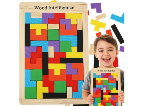 TETRIS UKŁADANKA DREWNIANA 27x18cm