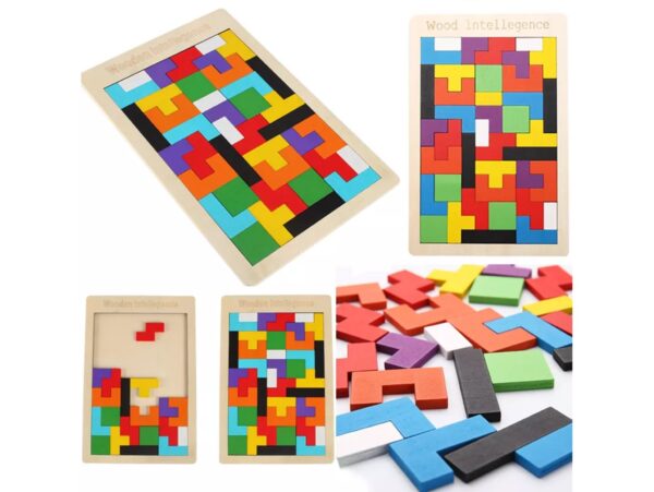 TETRIS UKŁADANKA DREWNIANA 27x18cm