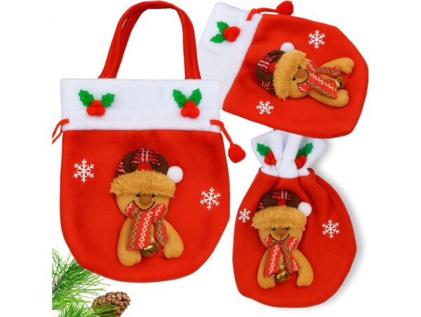 TOREBKA ŚWIĄTECZNA FILCOWA WOREK NA PREZENTY 24x20cm - wzór 3