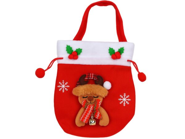 TOREBKA ŚWIĄTECZNA FILCOWA WOREK NA PREZENTY 24x20cm - wzór 3