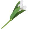 TULIPAN BUKIET SZTUCZNY PIANKOWY 5 KWIATÓW 29cm - biały