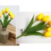 TULIPAN BUKIET SZTUCZNY PIANKOWY 5 KWIATÓW 29cm - żółto-pomarańczowy