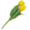 TULIPAN BUKIET SZTUCZNY PIANKOWY 5 KWIATÓW 29cm - żółto-pomarańczowy