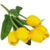 TULIPAN BUKIET SZTUCZNY PIANKOWY 5 KWIATÓW 29cm - żółto-pomarańczowy
