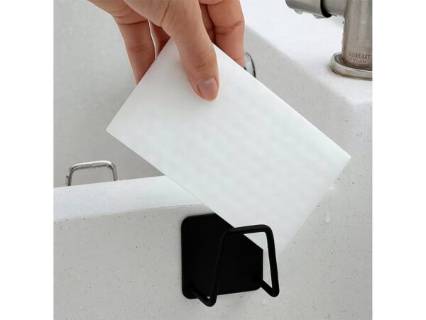 UCHWYT WIESZAK HACZYK KUCHENNY NA GĄBKĘ - czarny