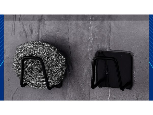 UCHWYT WIESZAK HACZYK KUCHENNY NA GĄBKĘ - czarny