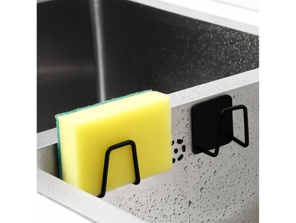 UCHWYT WIESZAK HACZYK KUCHENNY NA GĄBKĘ - czarny