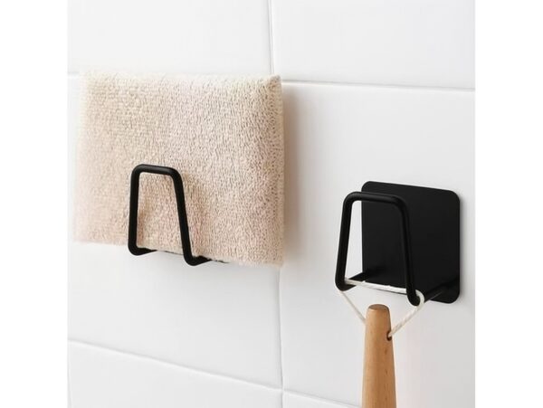 UCHWYT WIESZAK HACZYK KUCHENNY NA GĄBKĘ - czarny