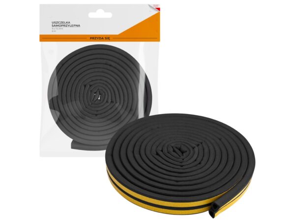 USZCZELKA SAMOPRZYLEPNA 9x7,5cm 6m - czarny
