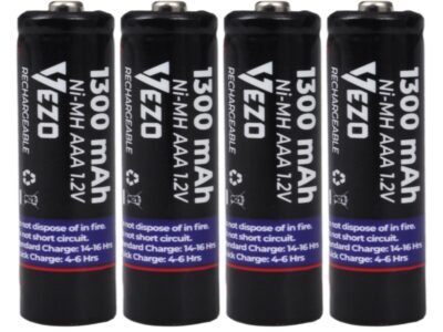 VEZO BATERIA AKUMULATOREK AAA 4 szt TYP1 2500mAh MAŁE
