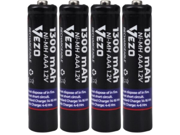 VEZO BATERIA AKUMULATOREK AAA 4 szt TYP1 2500mAh MAŁE